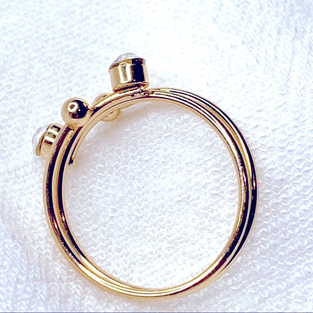 ❣️$25/3❣️ Gold Plated Rhinestone 2 Ring Set - Picture 5 of 10